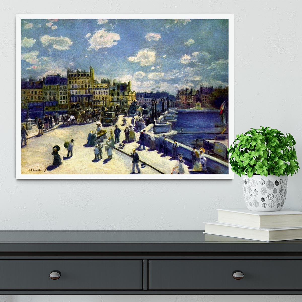 Pont Neuf by Renoir Framed Print - Canvas Art Rocks -6