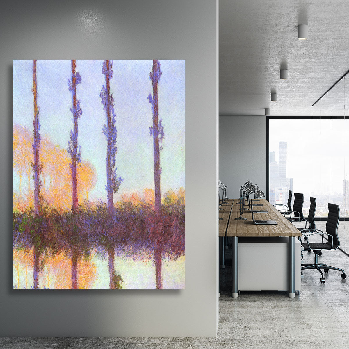 Poplars 3 by Monet Canvas Print or Poster - Canvas Art Rocks - 3