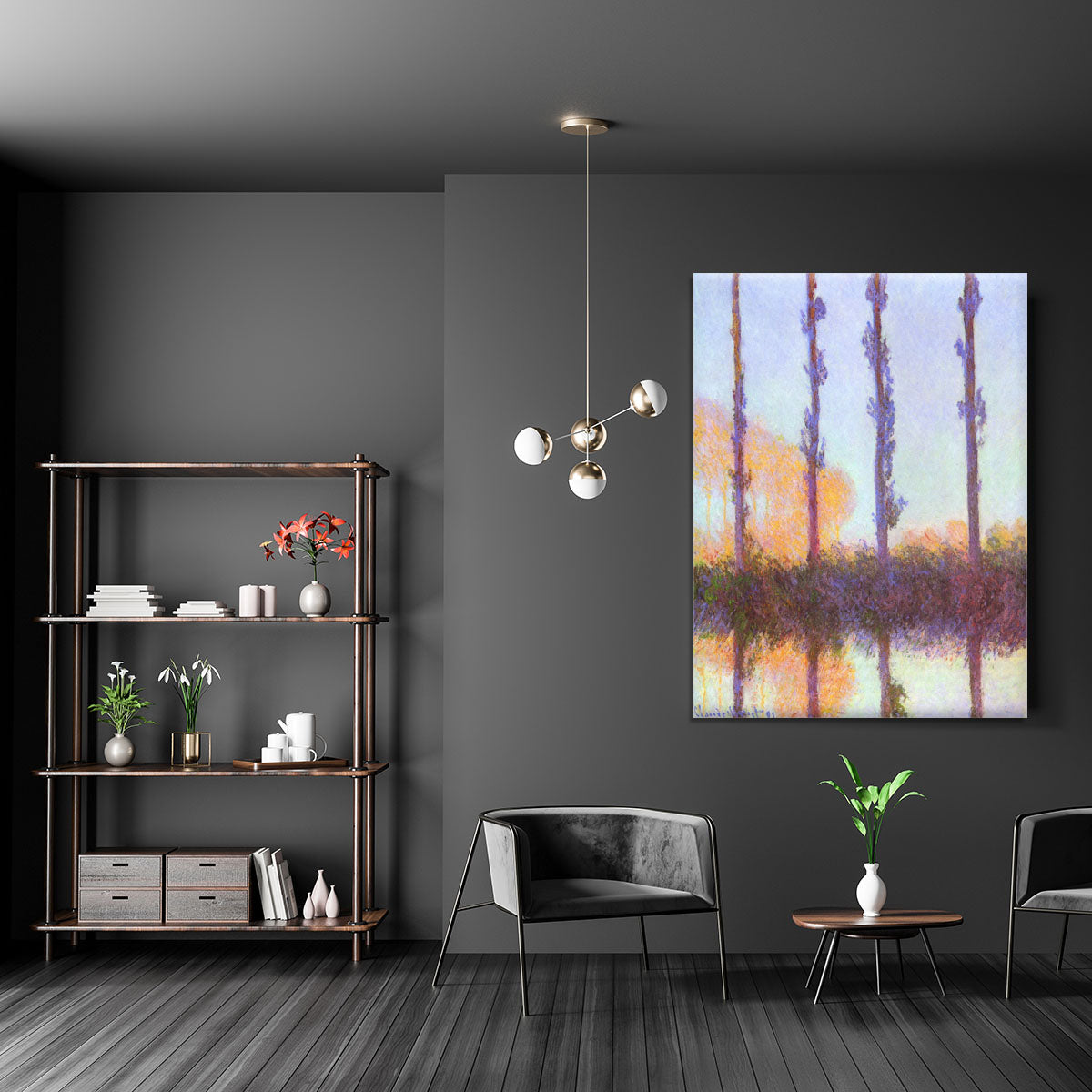 Poplars 3 by Monet Canvas Print or Poster - Canvas Art Rocks - 5