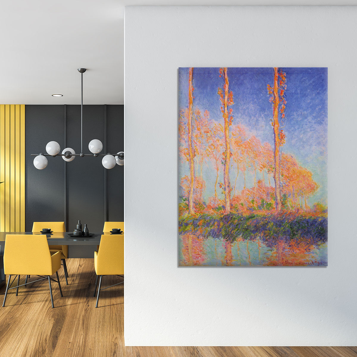 Poplars at Philadelphia by Monet Canvas Print or Poster - Canvas Art Rocks - 4