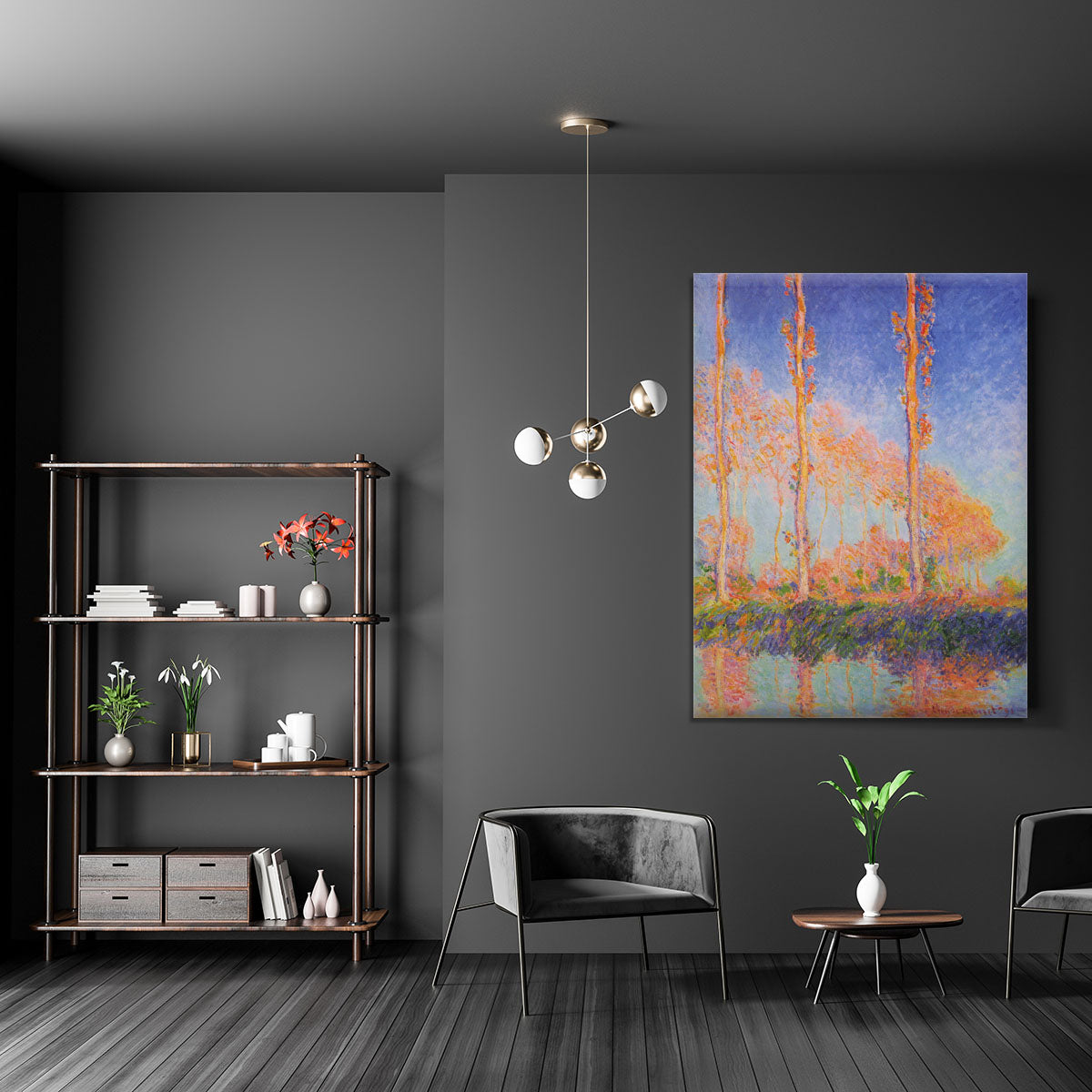 Poplars at Philadelphia by Monet Canvas Print or Poster - Canvas Art Rocks - 5