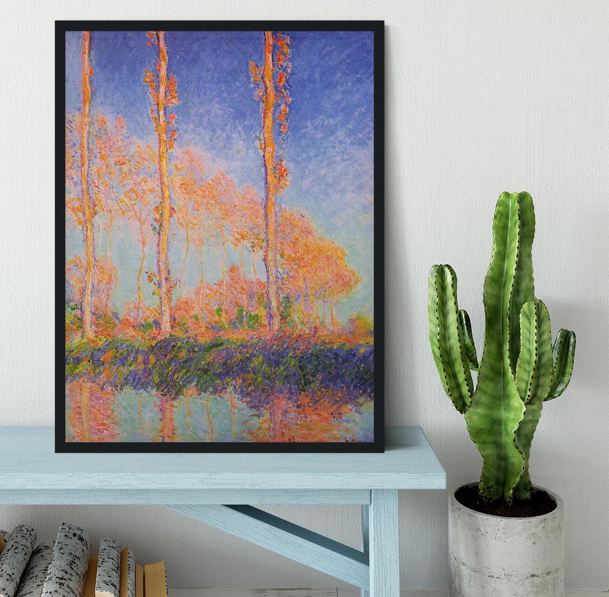 Poplars at Philadelphia by Monet Framed Print - Canvas Art Rocks - 2