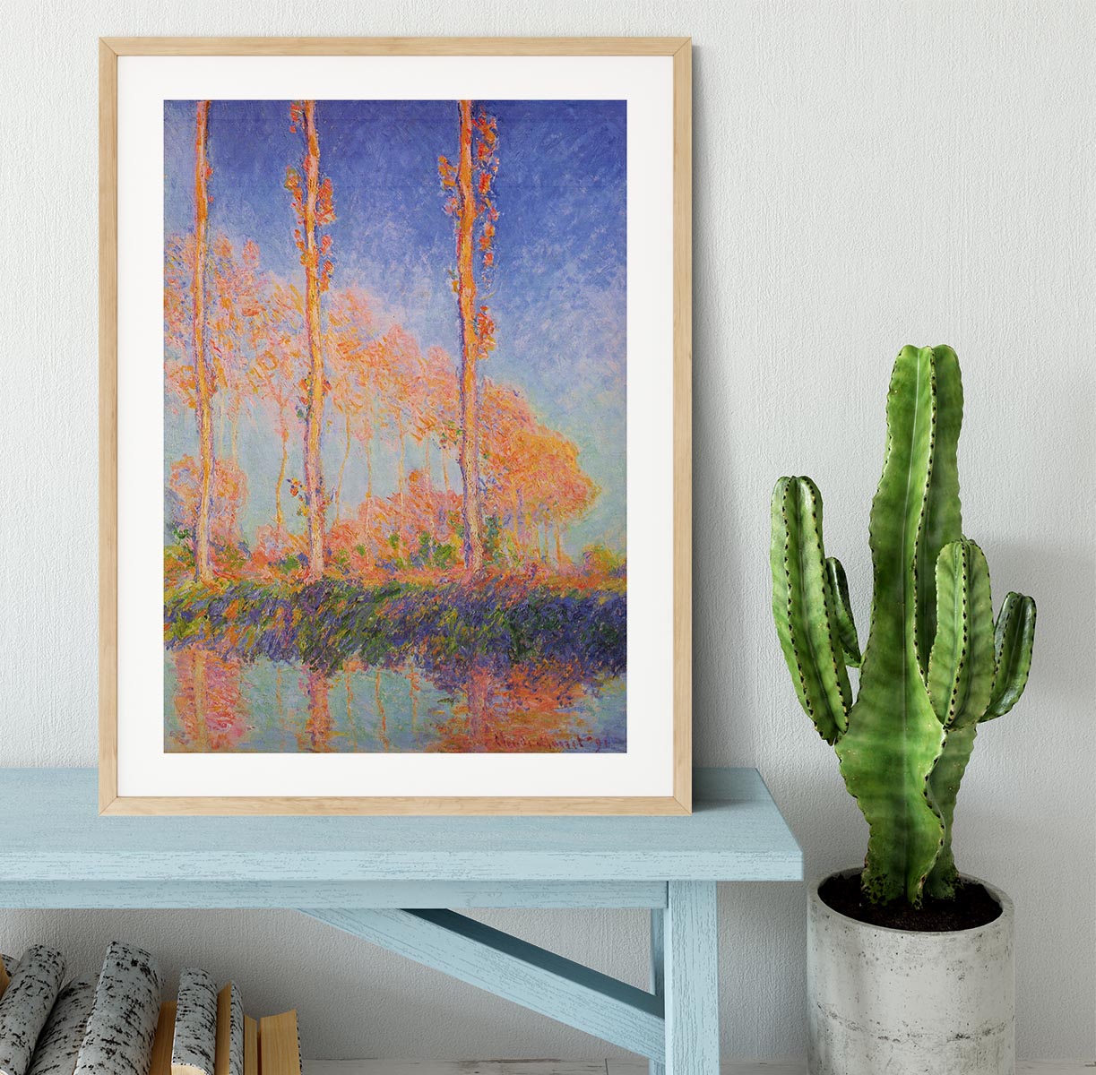Poplars at Philadelphia by Monet Framed Print - Canvas Art Rocks - 3