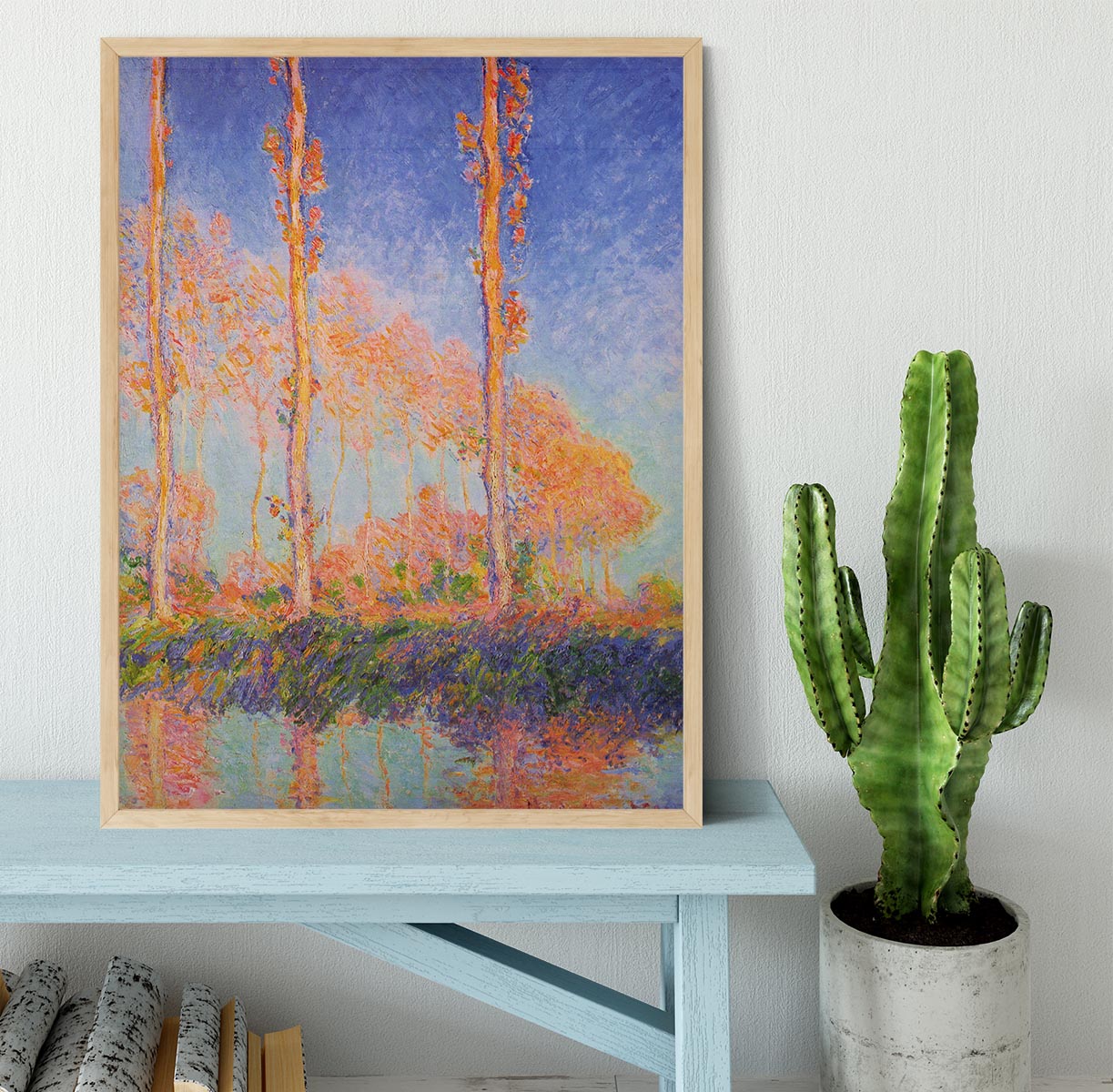 Poplars at Philadelphia by Monet Framed Print - Canvas Art Rocks - 4