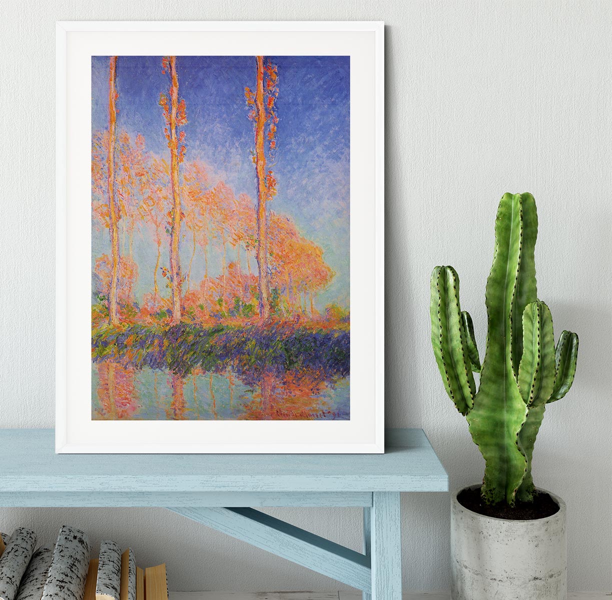 Poplars at Philadelphia by Monet Framed Print - Canvas Art Rocks - 5
