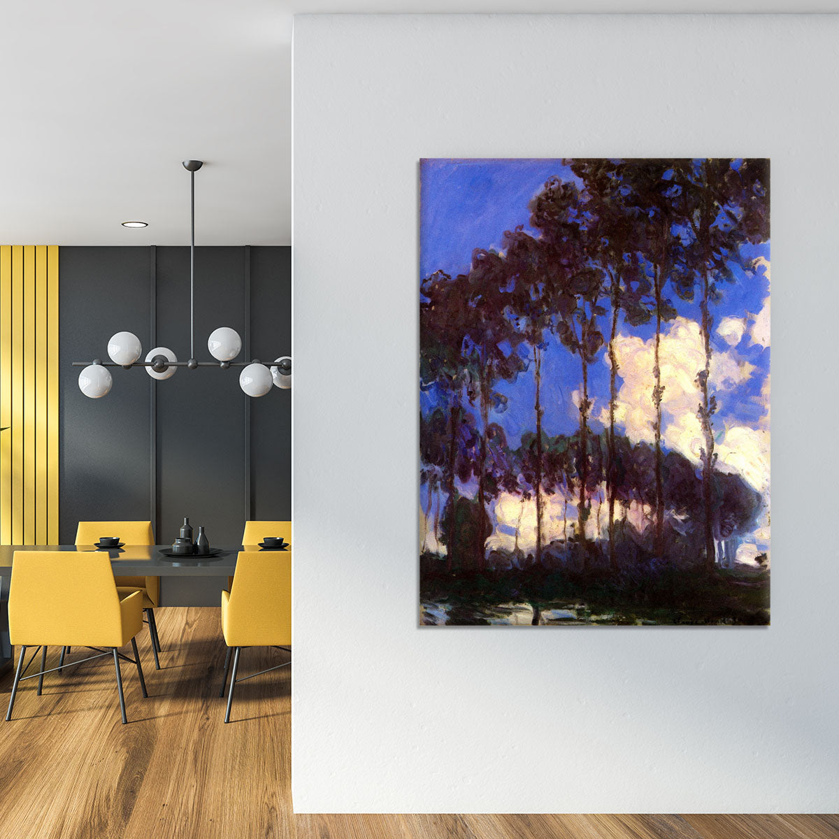 Poplars at the Epte by Monet Canvas Print or Poster - Canvas Art Rocks - 4