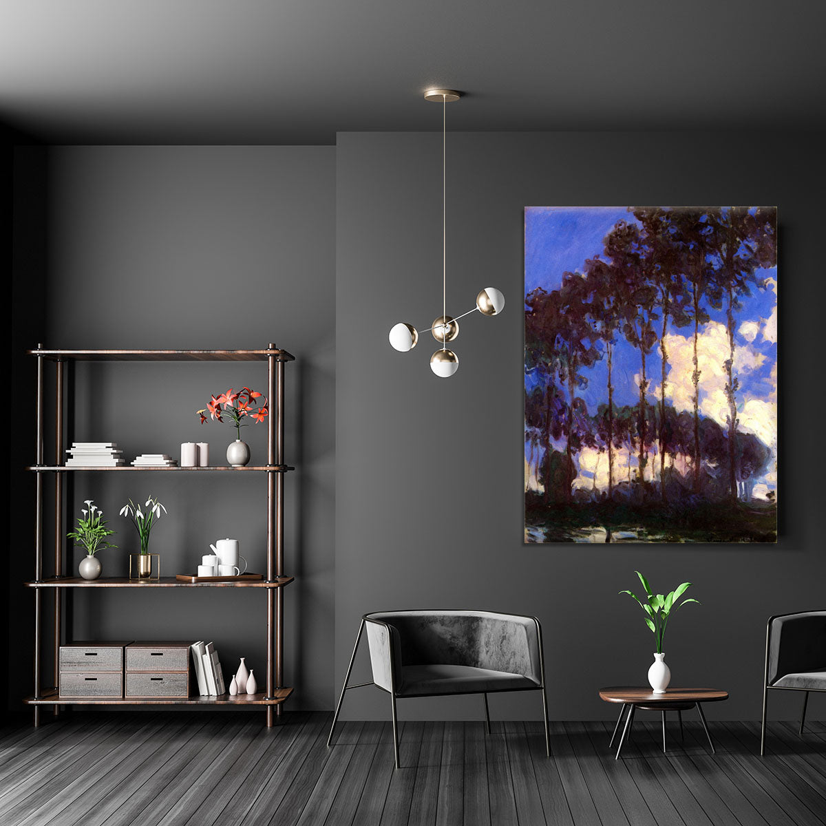 Poplars at the Epte by Monet Canvas Print or Poster - Canvas Art Rocks - 5