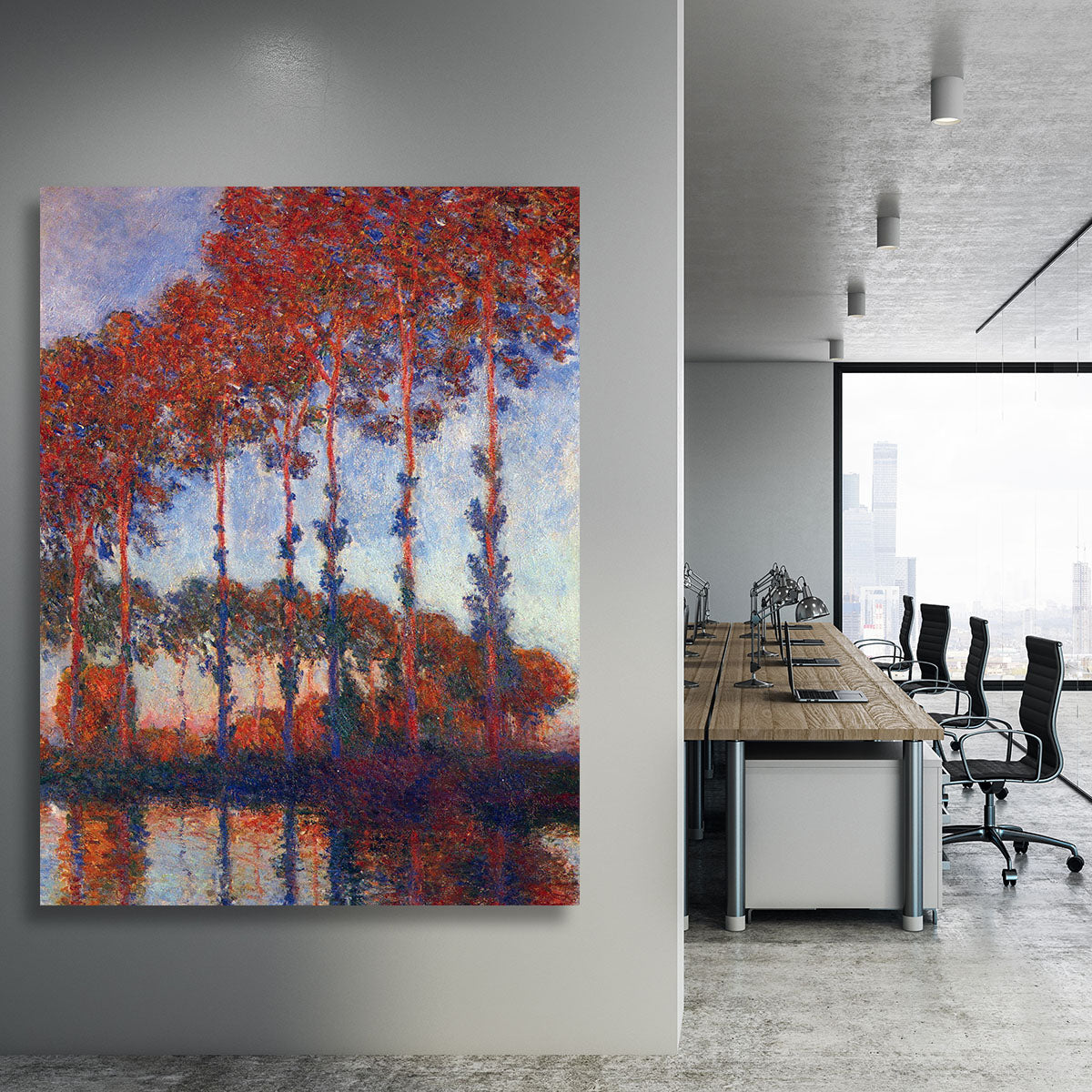 Poplars by Monet Canvas Print or Poster - Canvas Art Rocks - 3