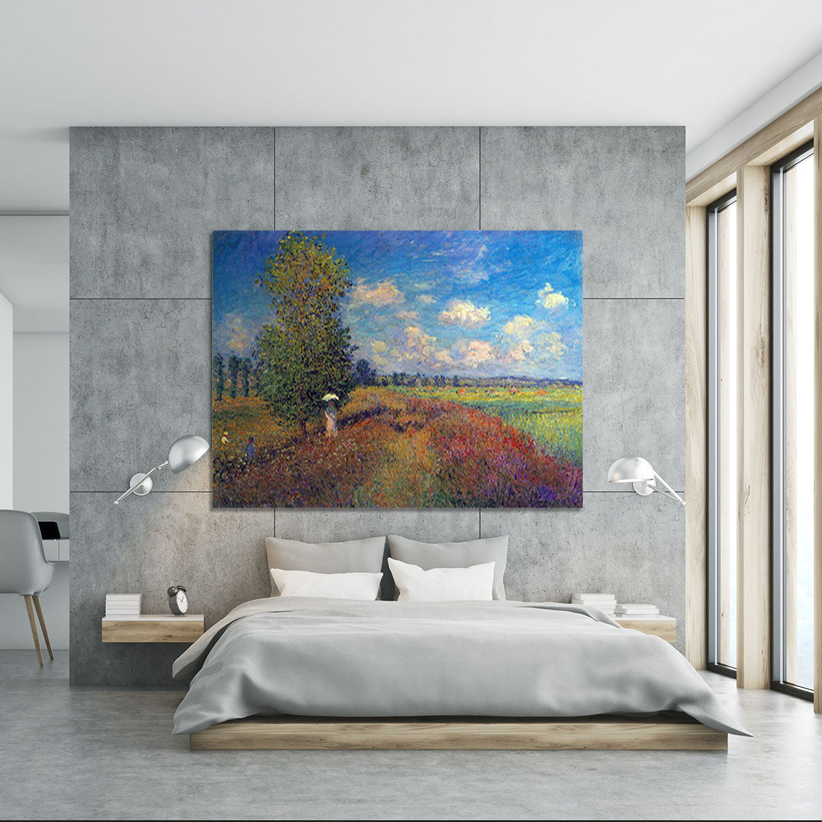 Poppy Field in Summer by Monet Canvas Print or Poster - Canvas Art Rocks - 5