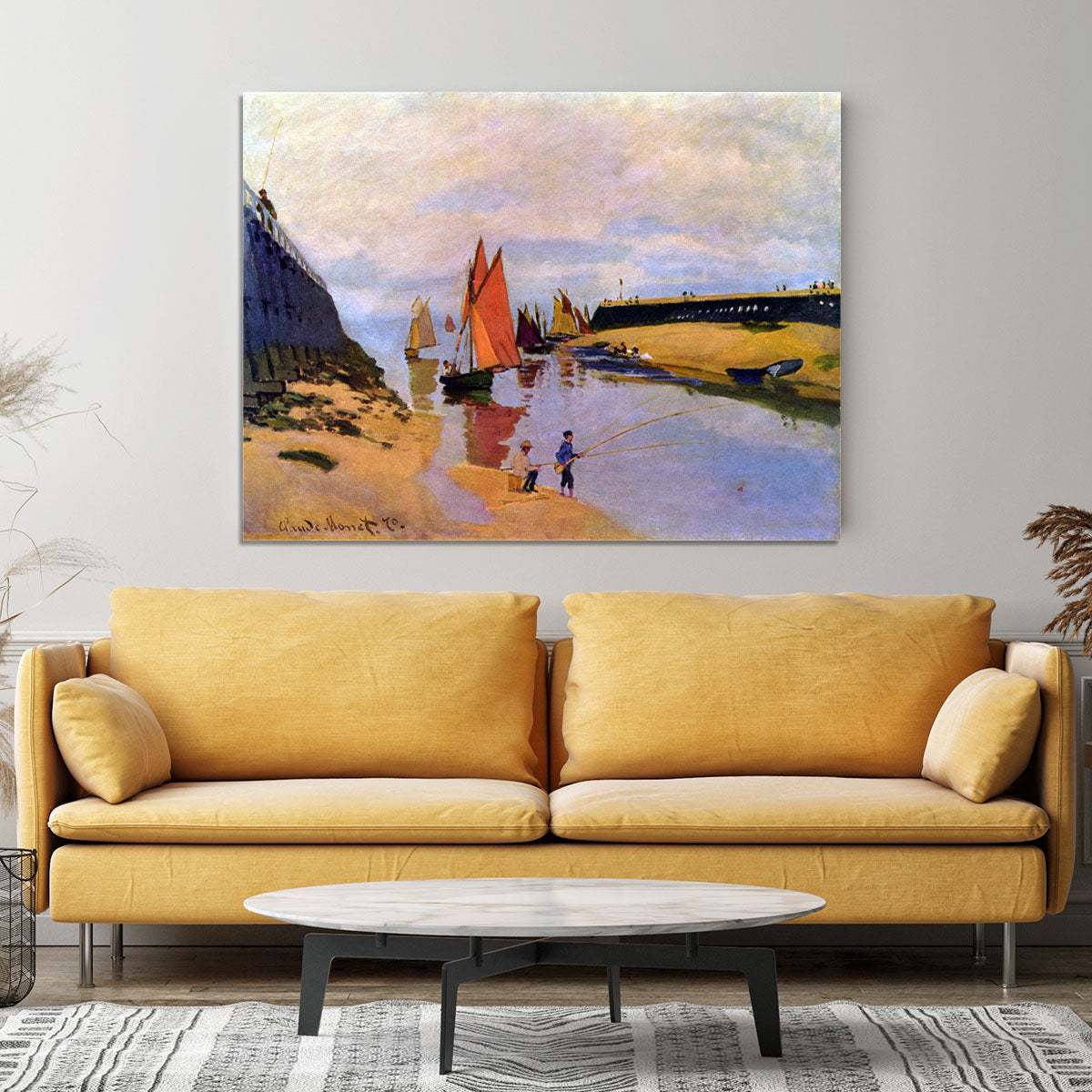 Port of Trouville by Monet Canvas Print or Poster - Canvas Art Rocks - 4