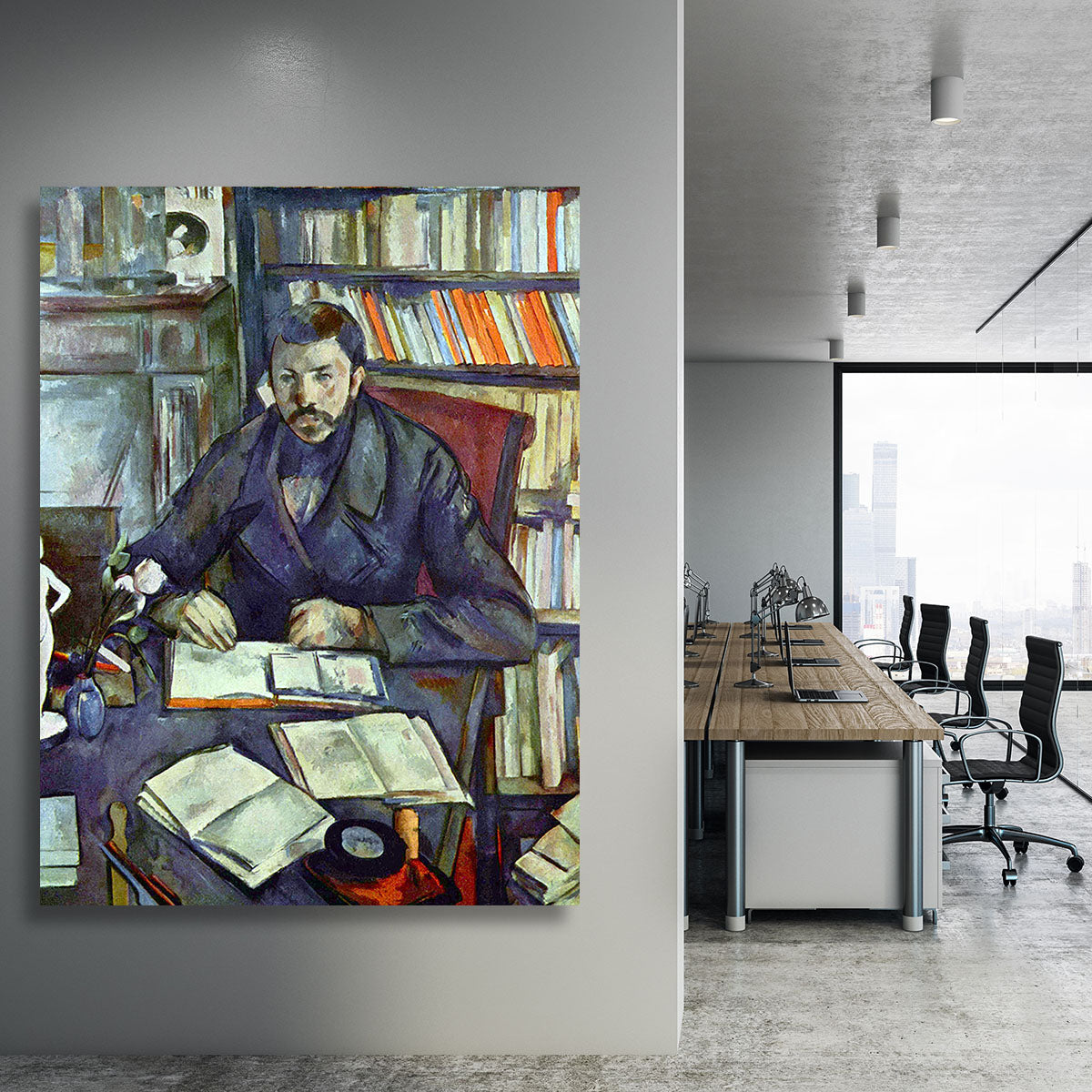 Portait of Gustave Geffroy by Cezanne Canvas Print or Poster - Canvas Art Rocks - 3