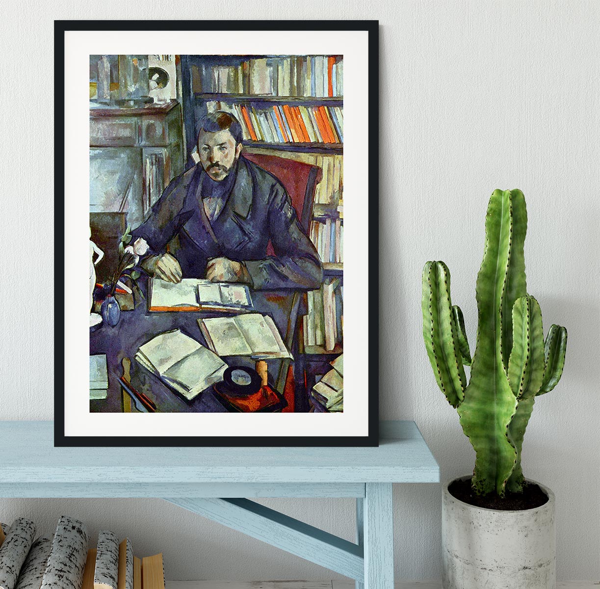 Portait of Gustave Geffroy by Cezanne Framed Print - Canvas Art Rocks - 1