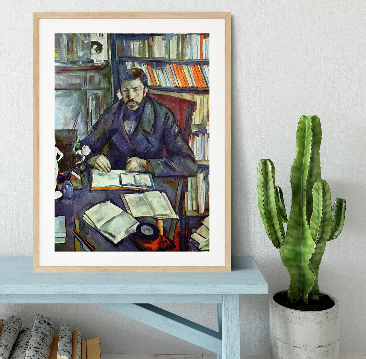 Portait of Gustave Geffroy by Cezanne Framed Print - Canvas Art Rocks - 3