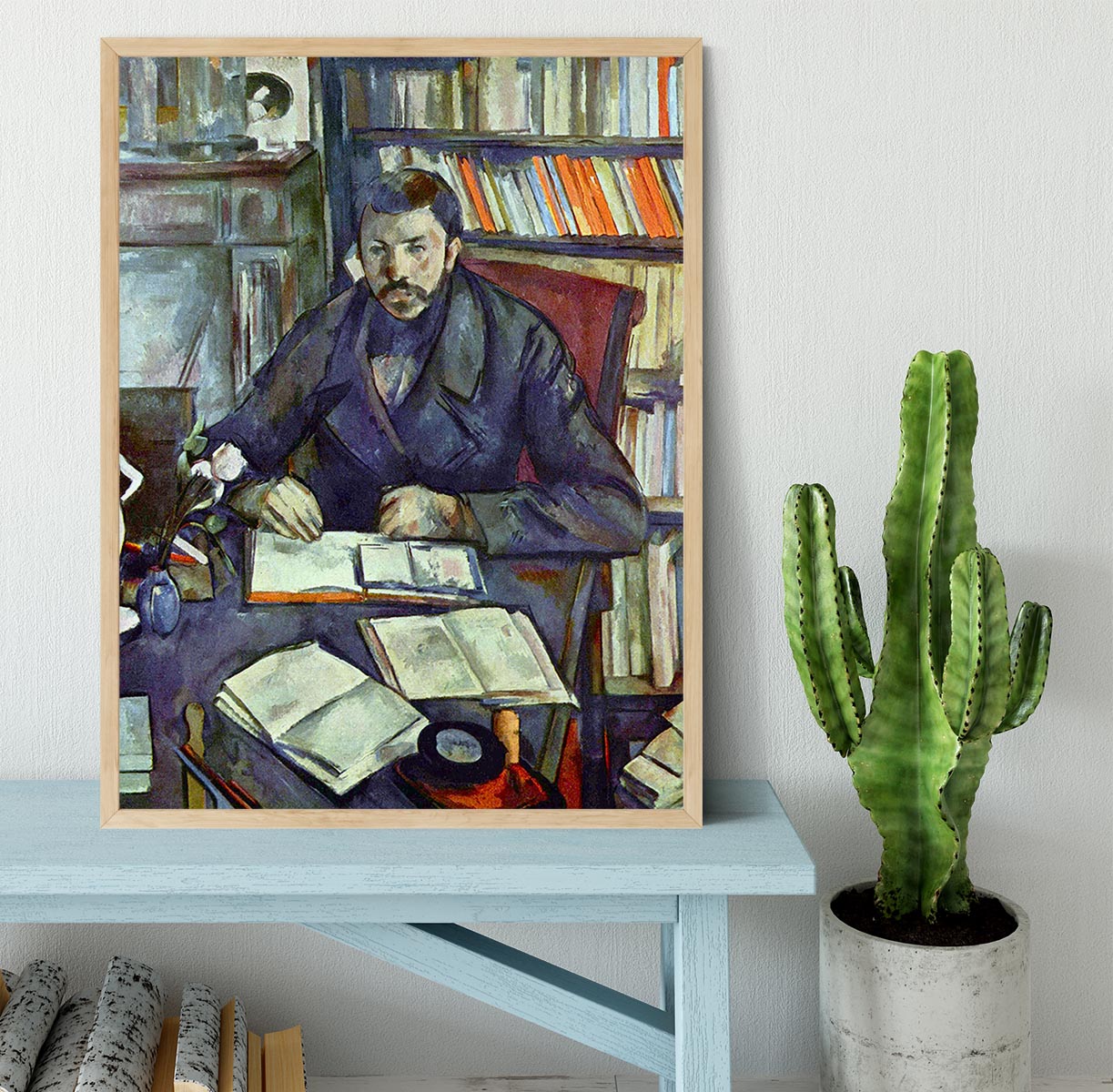 Portait of Gustave Geffroy by Cezanne Framed Print - Canvas Art Rocks - 4