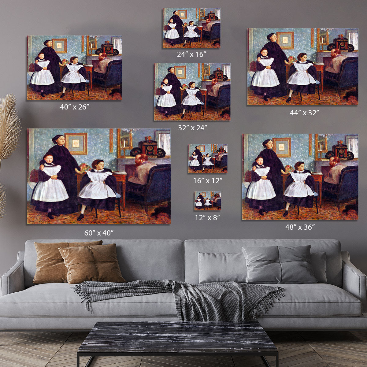 Portait of the Bellelli family by Degas Canvas Print or Poster - Canvas Art Rocks - 7