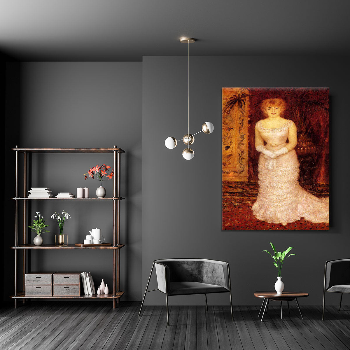 Portrait Of The Actress Jeanne Samary by Renoir Canvas Print or Poster - Canvas Art Rocks - 5