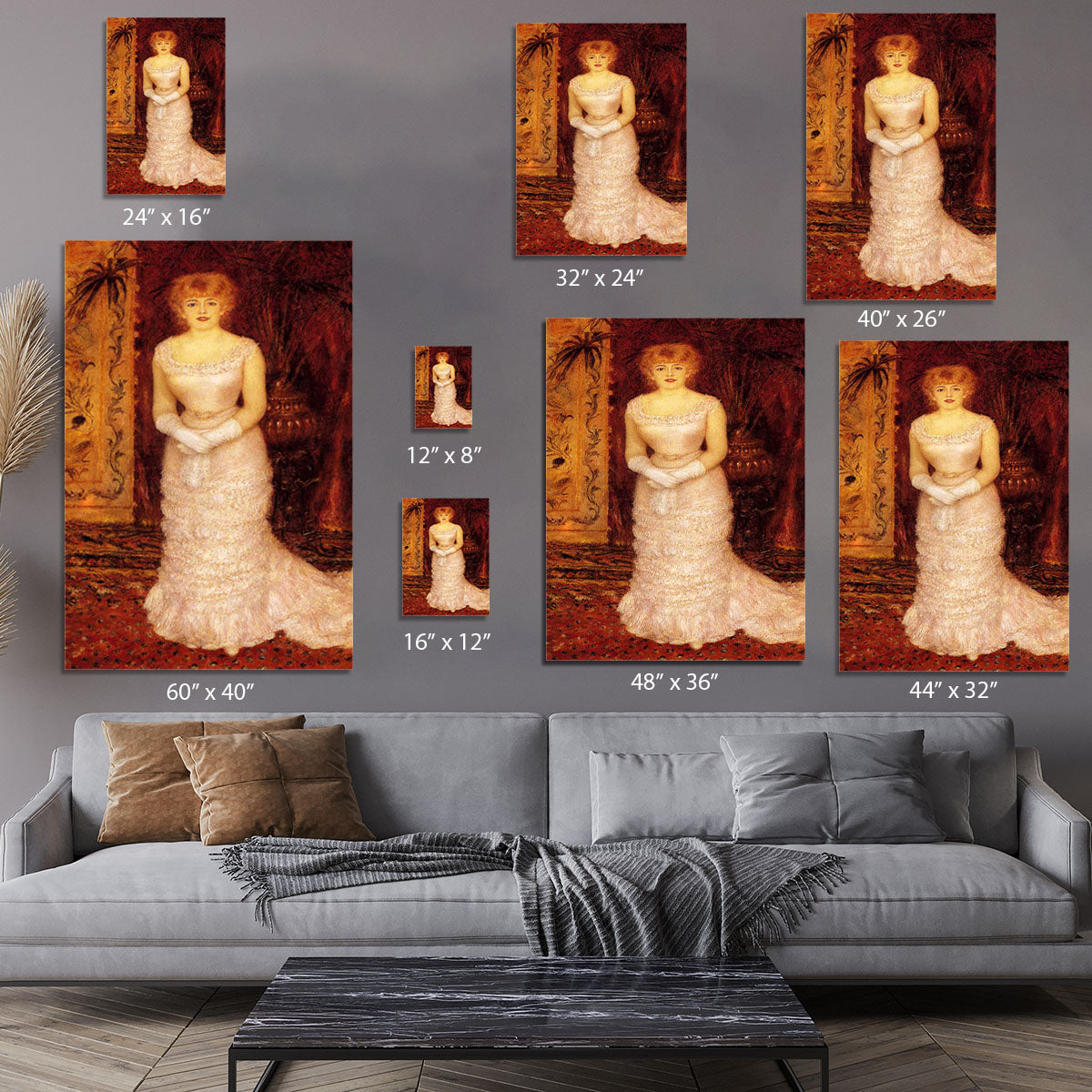 Portrait Of The Actress Jeanne Samary by Renoir Canvas Print or Poster - Canvas Art Rocks - 7