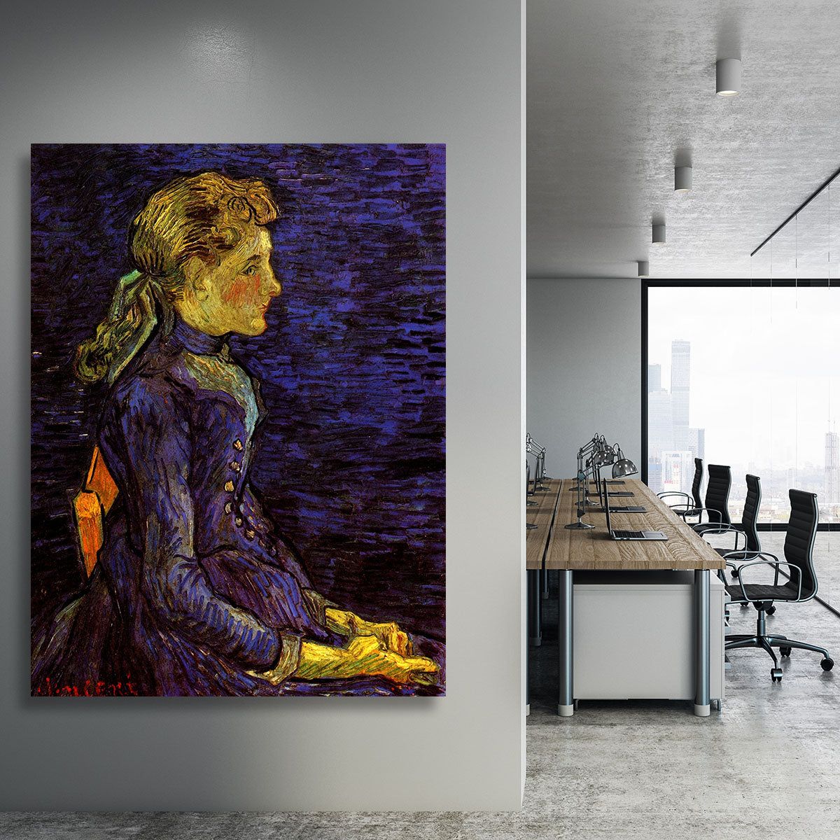 Portrait of Adeline Ravoux by Van Gogh Canvas Print or Poster - Canvas Art Rocks - 3