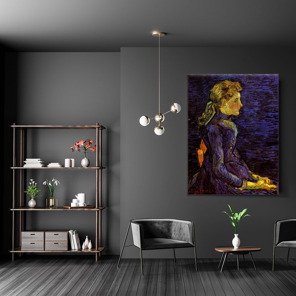 Portrait of Adeline Ravoux by Van Gogh Canvas Print or Poster - Canvas Art Rocks - 5