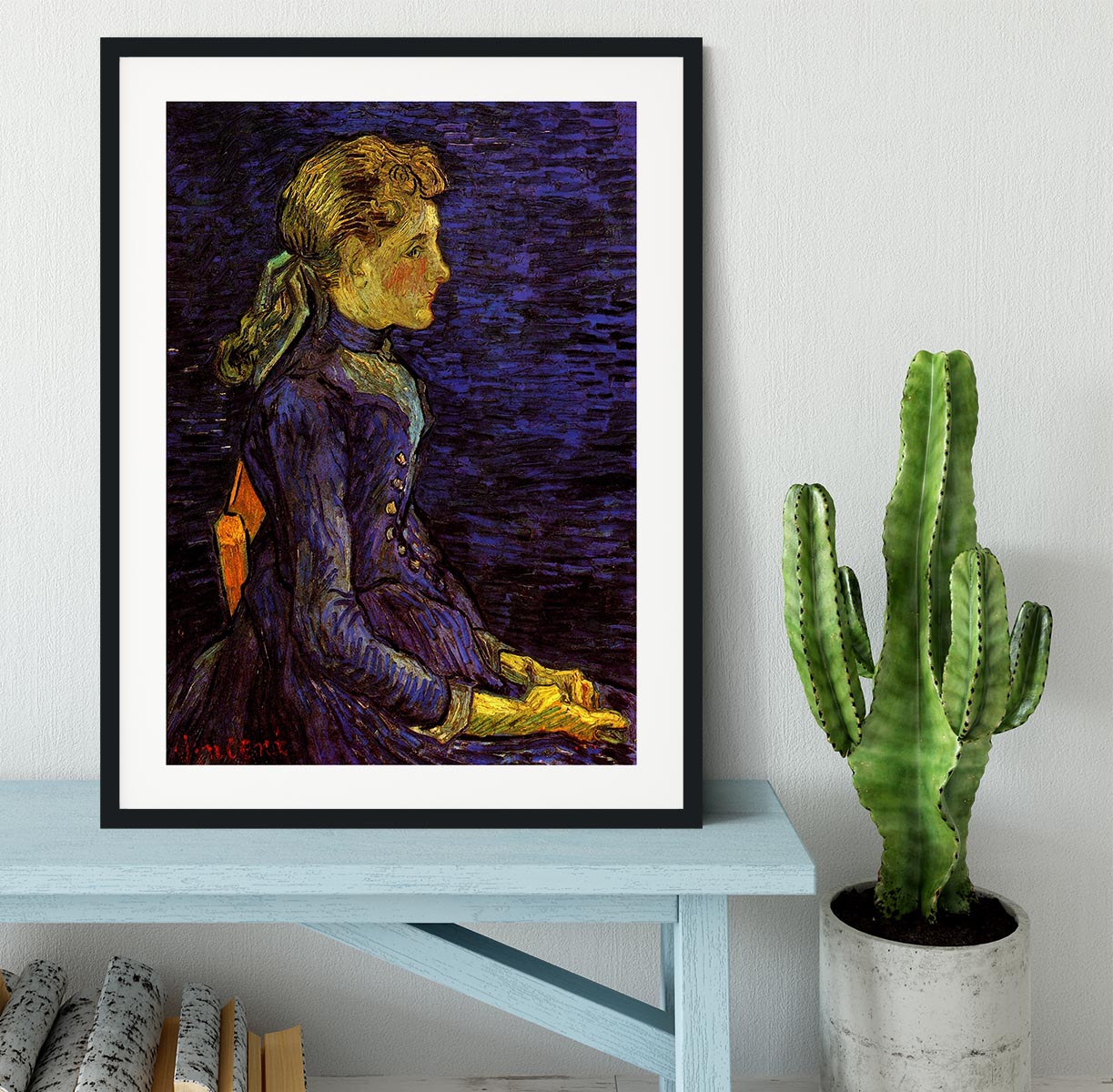 Portrait of Adeline Ravoux by Van Gogh Framed Print - Canvas Art Rocks - 1
