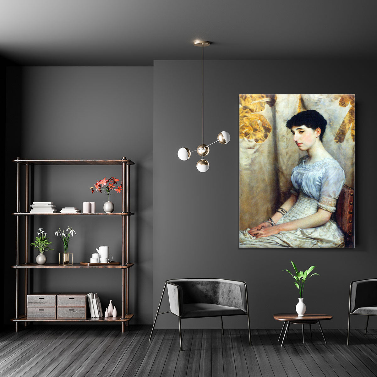 Portrait of Alice Lewis by Alma Tadema Canvas Print or Poster - Canvas Art Rocks - 5