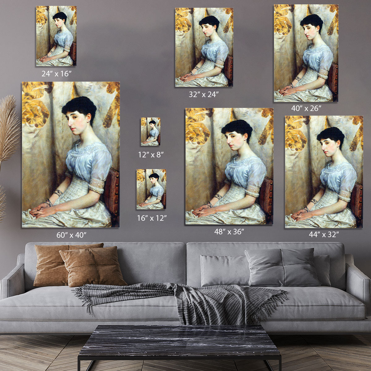 Portrait of Alice Lewis by Alma Tadema Canvas Print or Poster - Canvas Art Rocks - 7