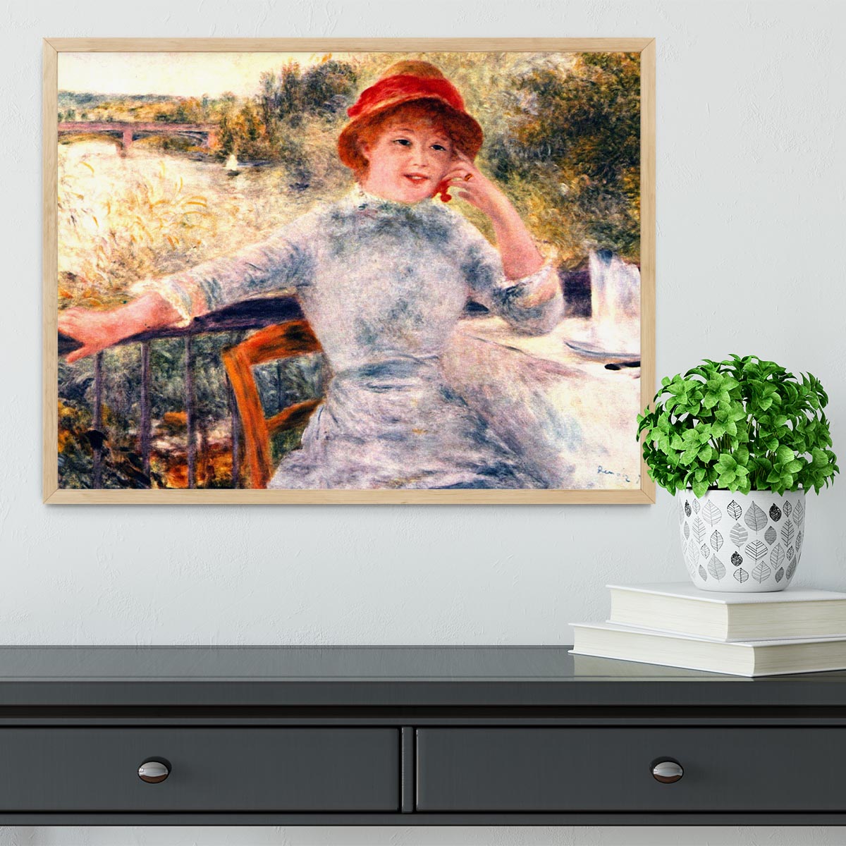 Portrait of Alphonsine Fournaise by Renoir Framed Print - Canvas Art Rocks - 4