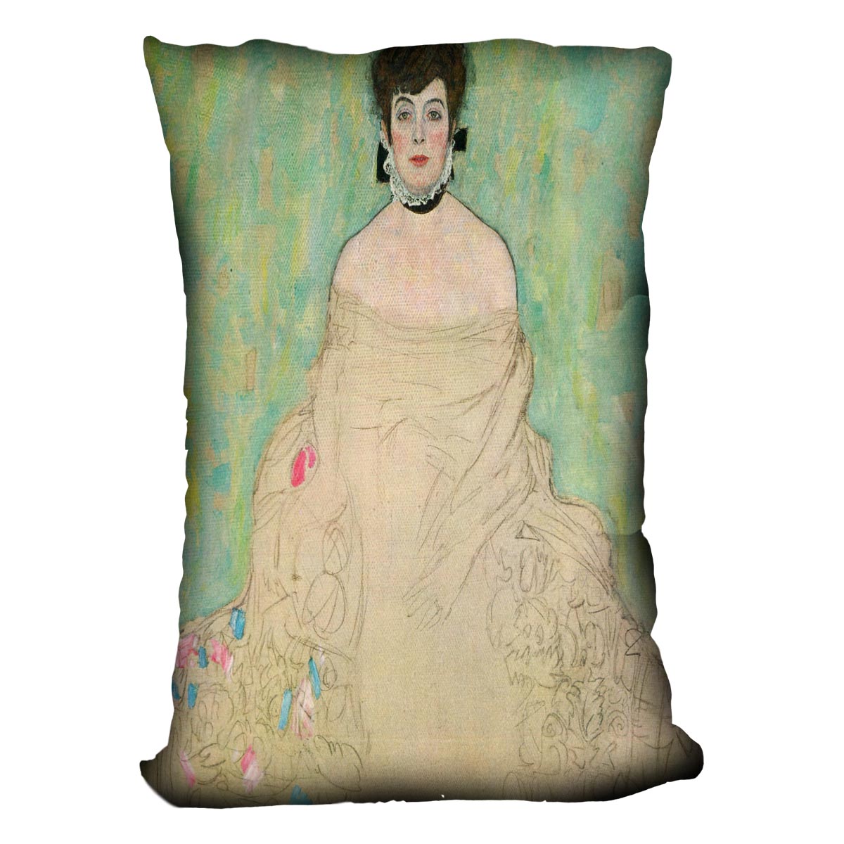 Portrait of Amalie Zuckerkandl by Klimt Cushion