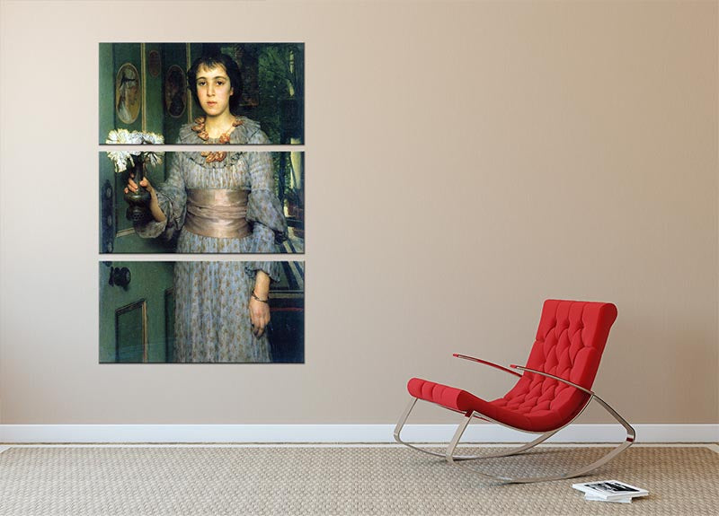 Portrait of Anna Alma Tadema by Alma Tadema 3 Split Panel Canvas Print - Canvas Art Rocks - 2