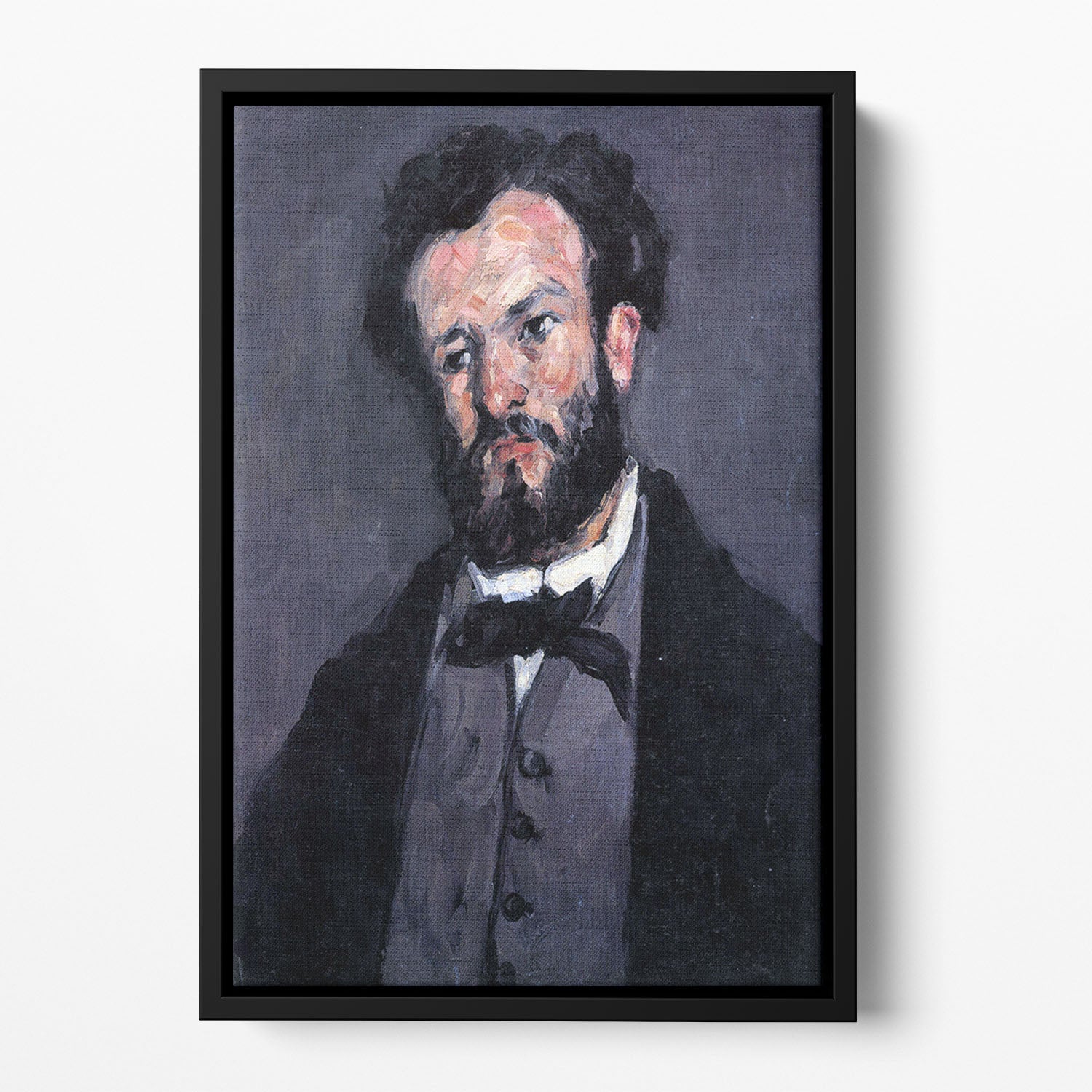 Portrait of Antony Valabrägue by Cezanne Floating Framed Canvas - Canvas Art Rocks - 2