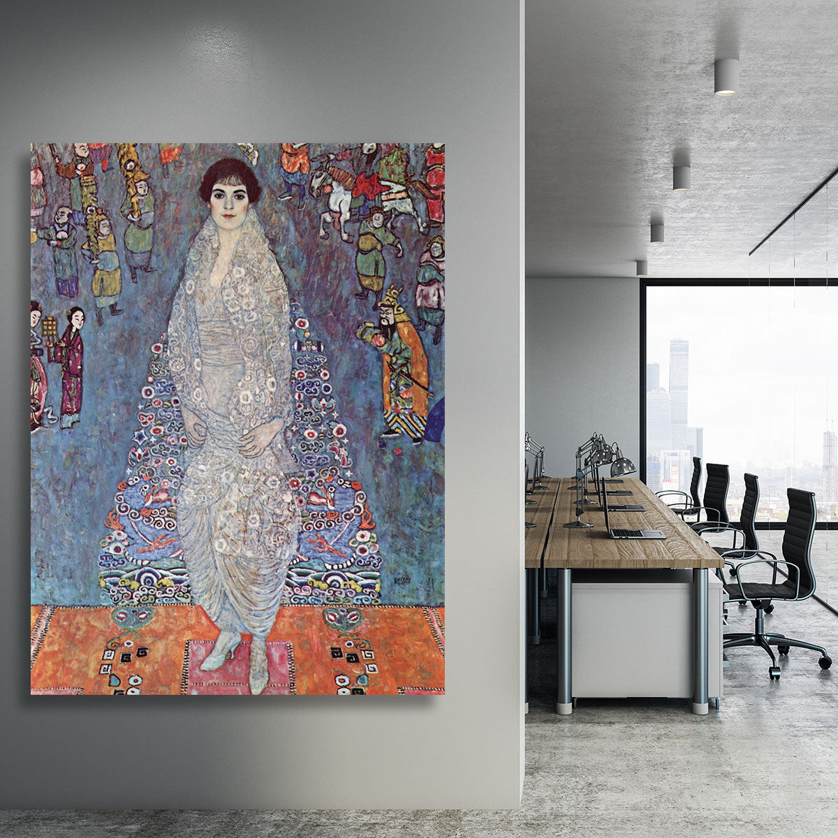 Portrait of Baroness Elisabeth Bachofen by Klimt Canvas Print or Poster - Canvas Art Rocks - 3