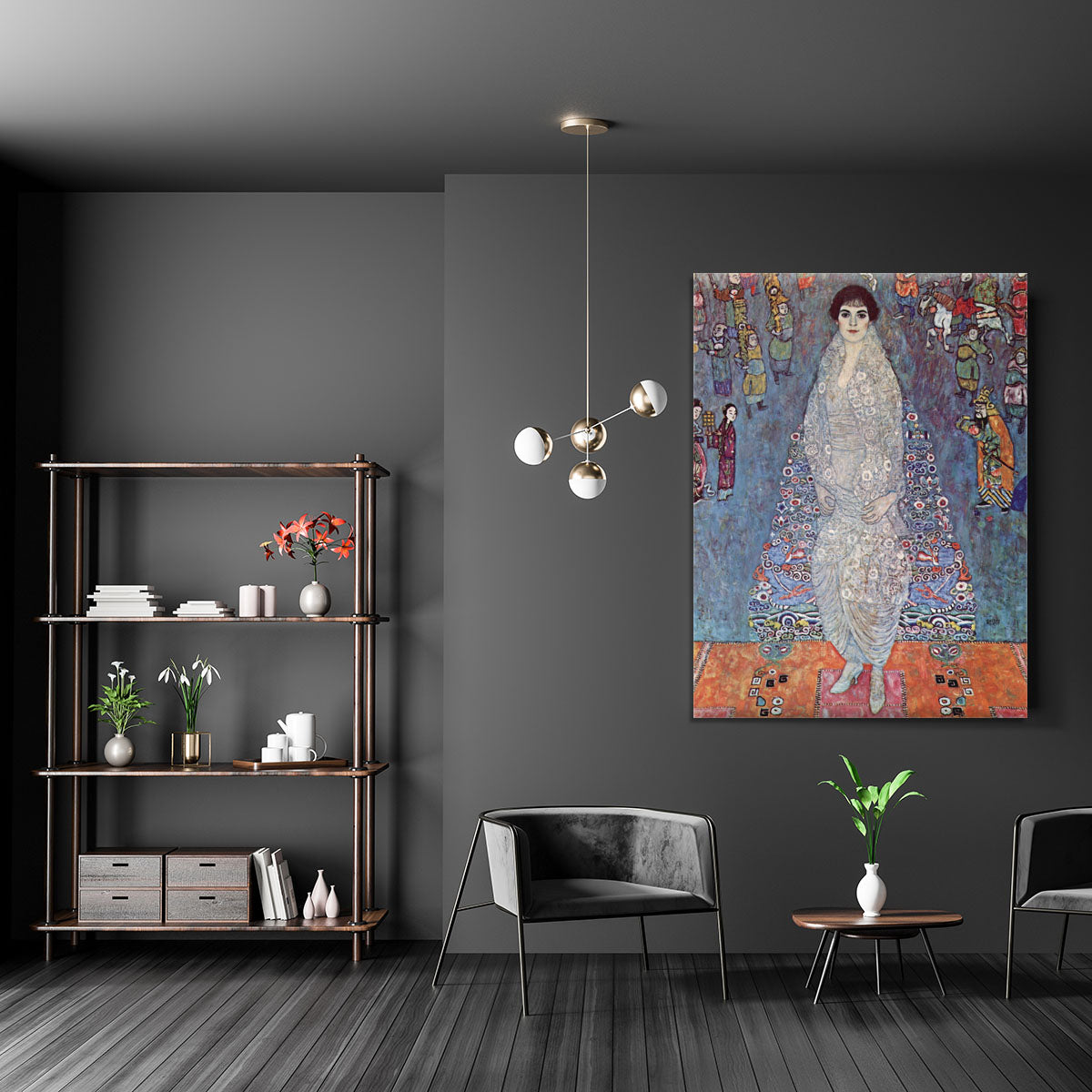 Portrait of Baroness Elisabeth Bachofen by Klimt Canvas Print or Poster - Canvas Art Rocks - 5