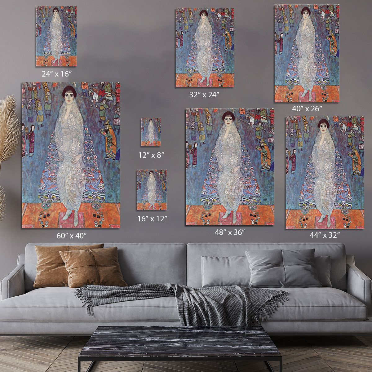 Portrait of Baroness Elisabeth Bachofen by Klimt Canvas Print or Poster - Canvas Art Rocks - 7