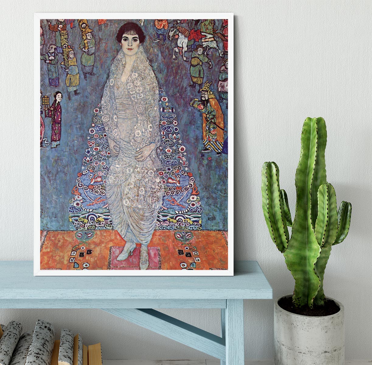 Portrait of Baroness Elisabeth Bachofen by Klimt Framed Print - Canvas Art Rocks -6