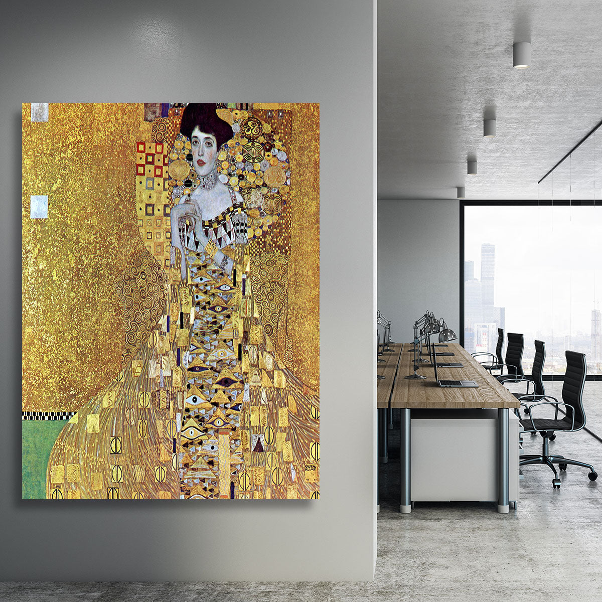 Portrait of Block Bauer 2 by Klimt Canvas Print or Poster - Canvas Art Rocks - 3