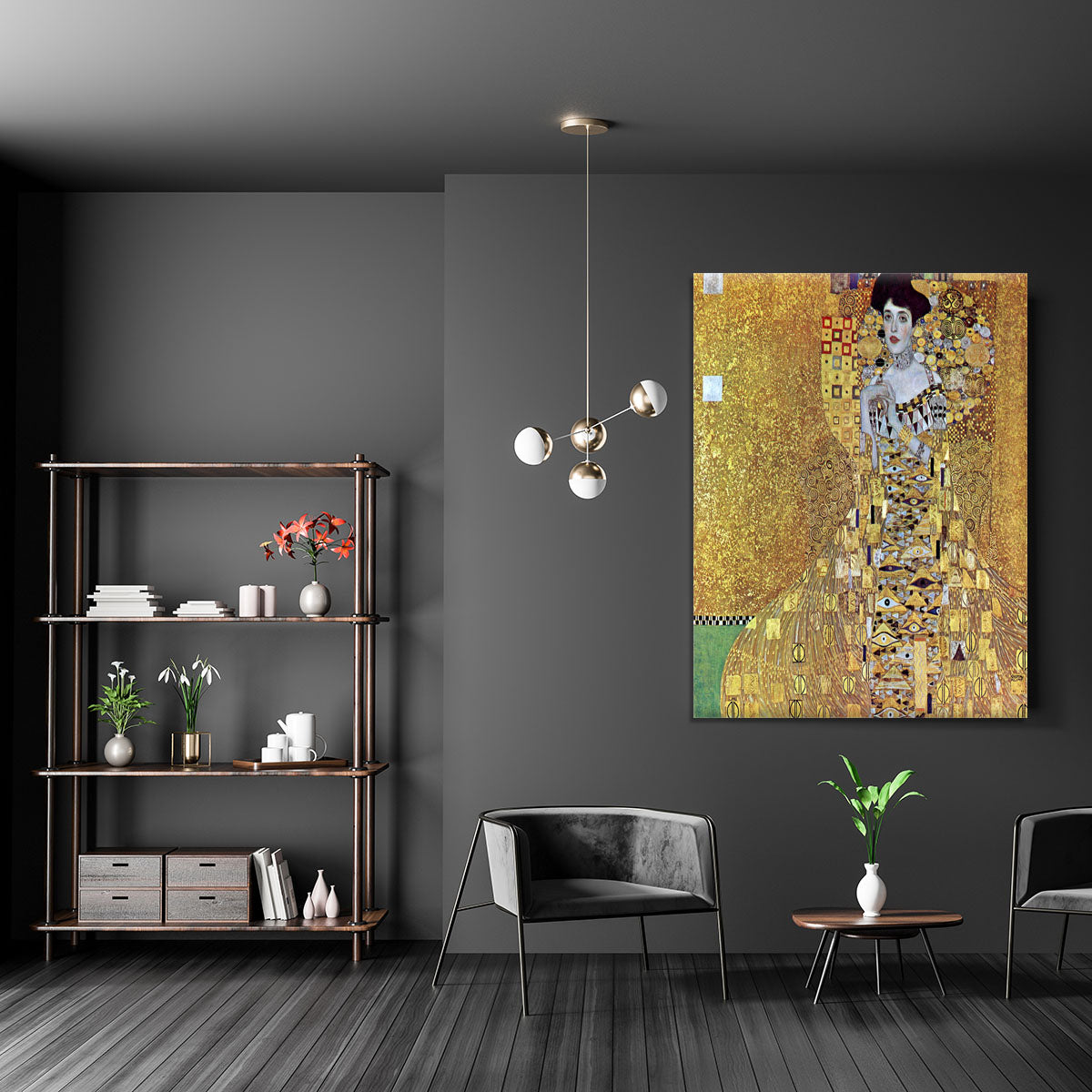 Portrait of Block Bauer 2 by Klimt Canvas Print or Poster - Canvas Art Rocks - 5