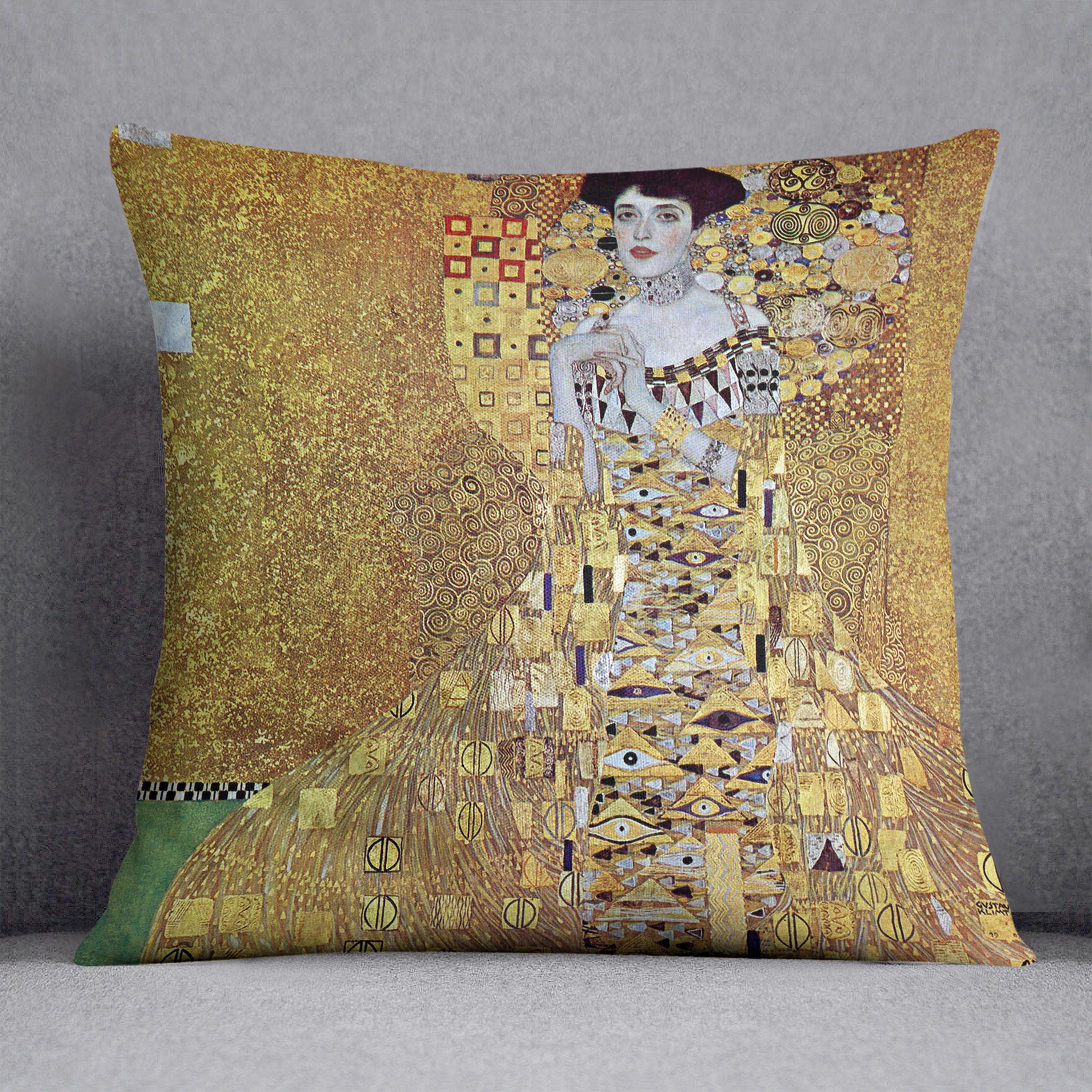 Portrait of Block Bauer 2 by Klimt Cushion