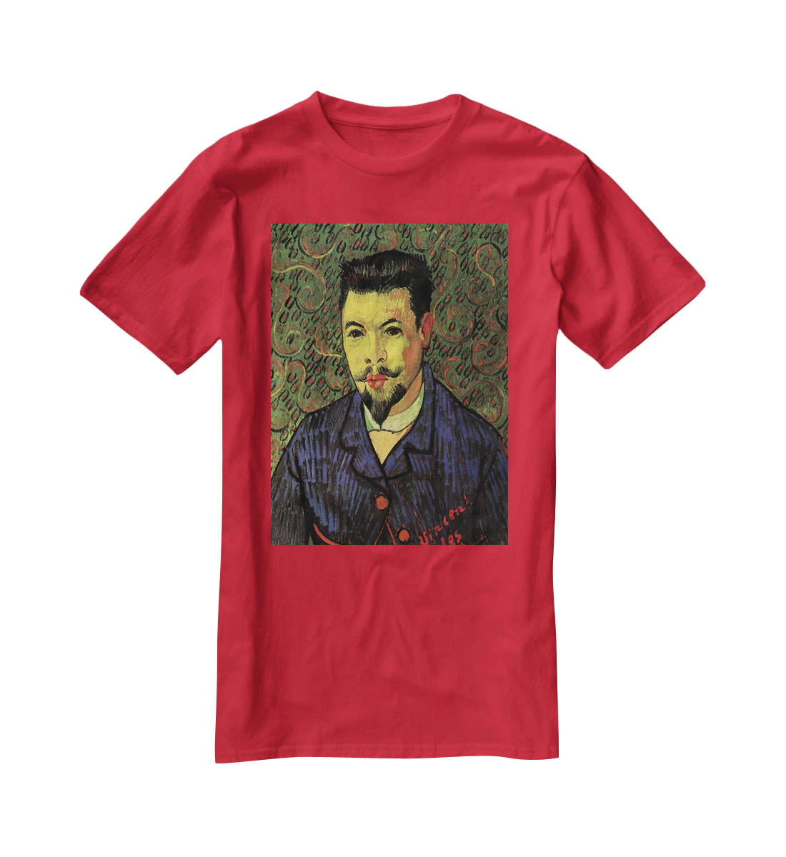 Portrait of Doctor Felix Rey by Van Gogh T-Shirt - Canvas Art Rocks - 4