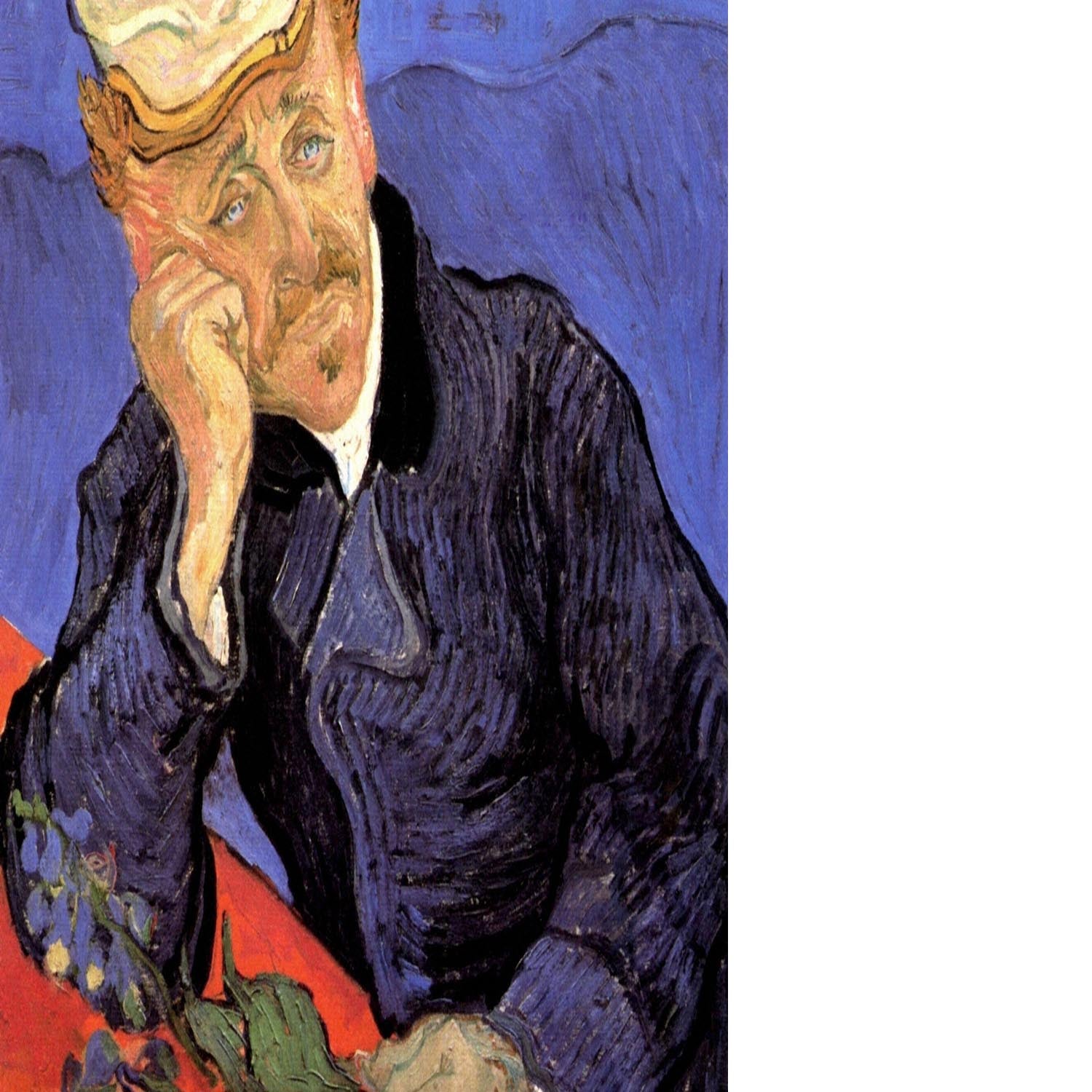 Portrait of Doctor Gachet by Van Gogh Floating Framed Canvas