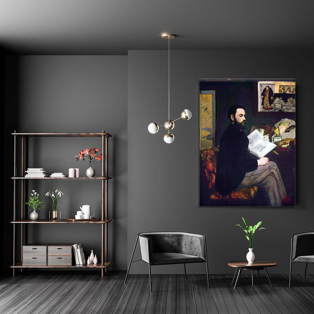 Portrait of Emile Zola by Manet Canvas Print or Poster - Canvas Art Rocks - 5