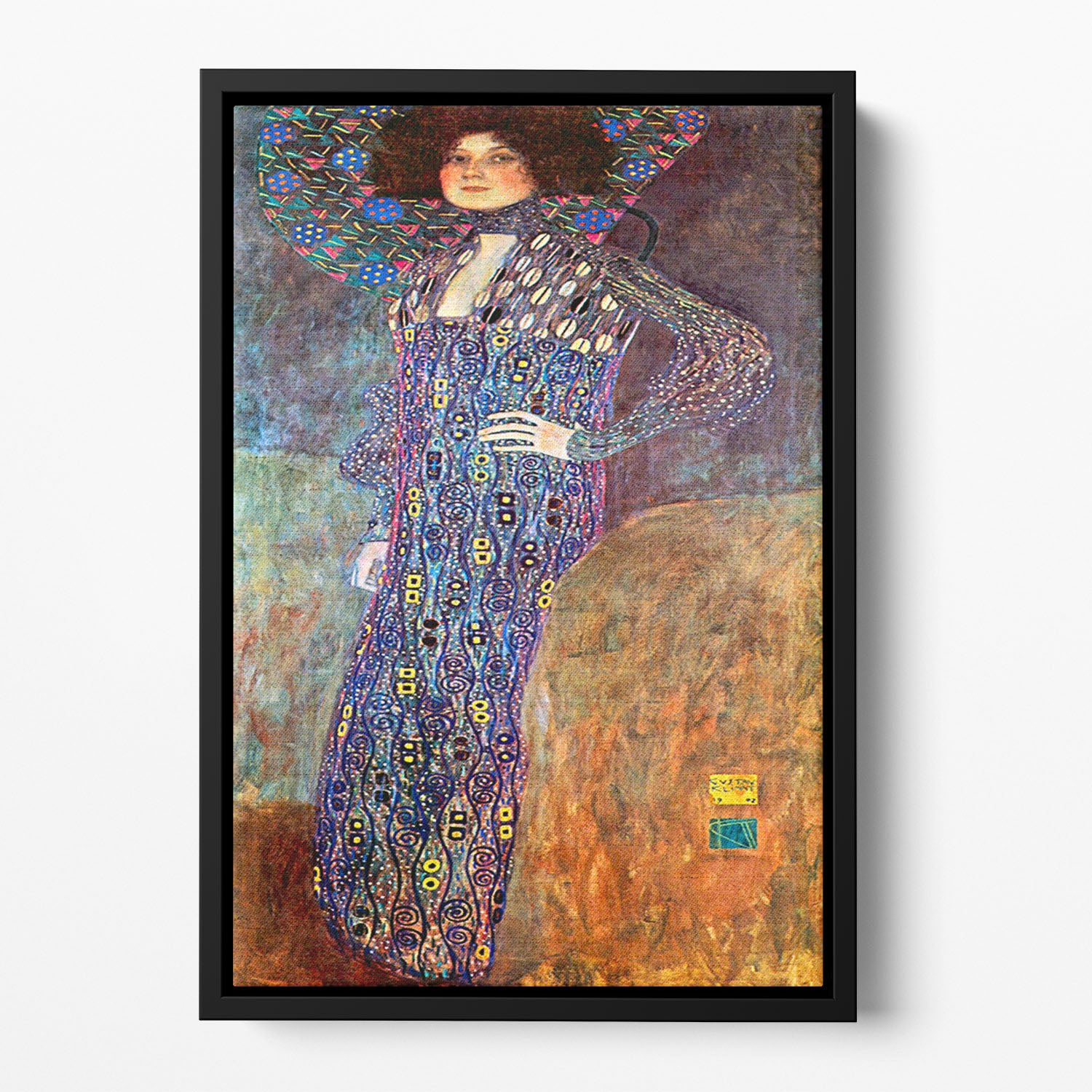 Portrait of Emily Floge by Klimt Floating Framed Canvas