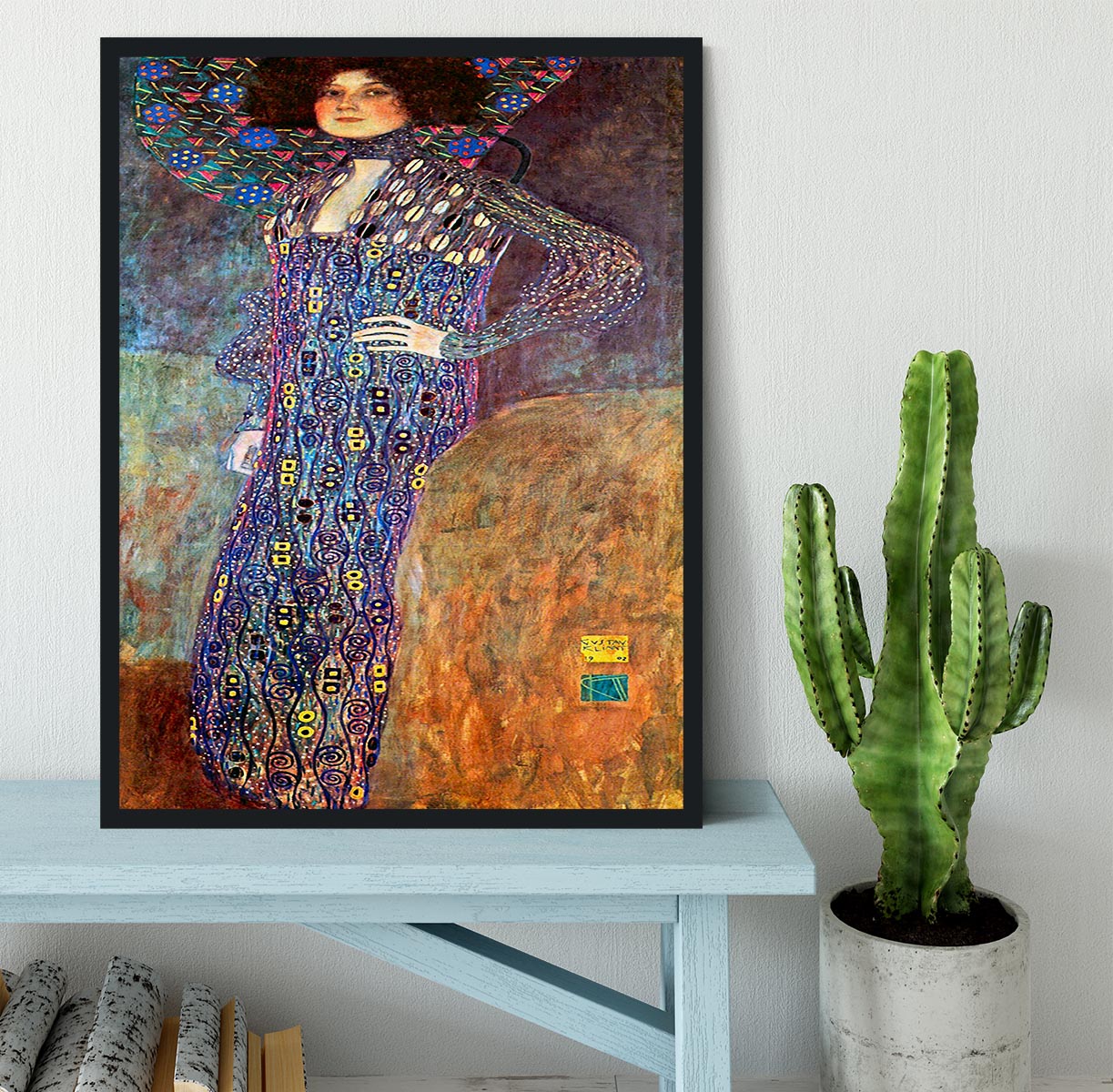 Portrait of Emily Floge by Klimt Framed Print - Canvas Art Rocks - 2