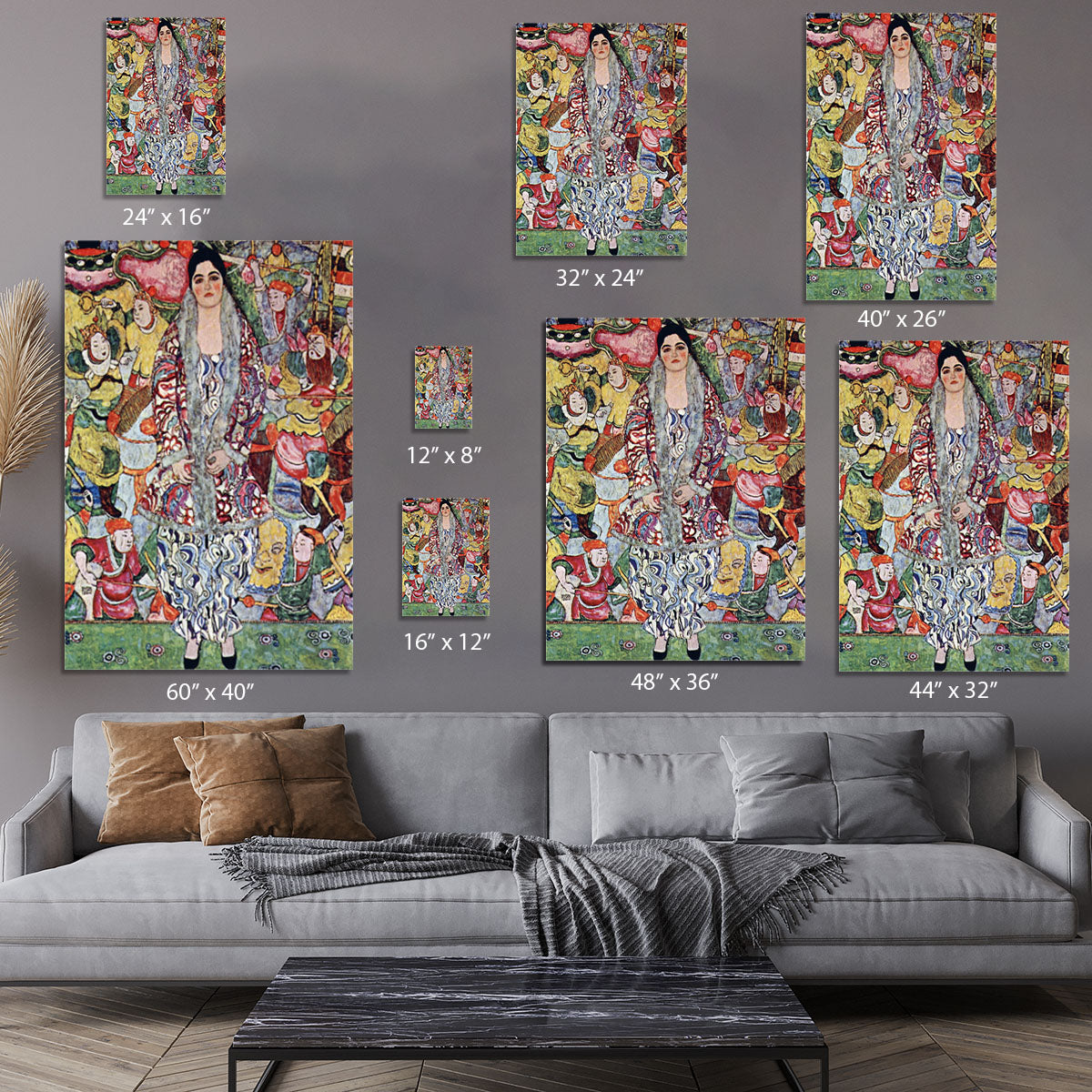 Portrait of Frederika Maria Beer by Klimt Canvas Print or Poster - Canvas Art Rocks - 7