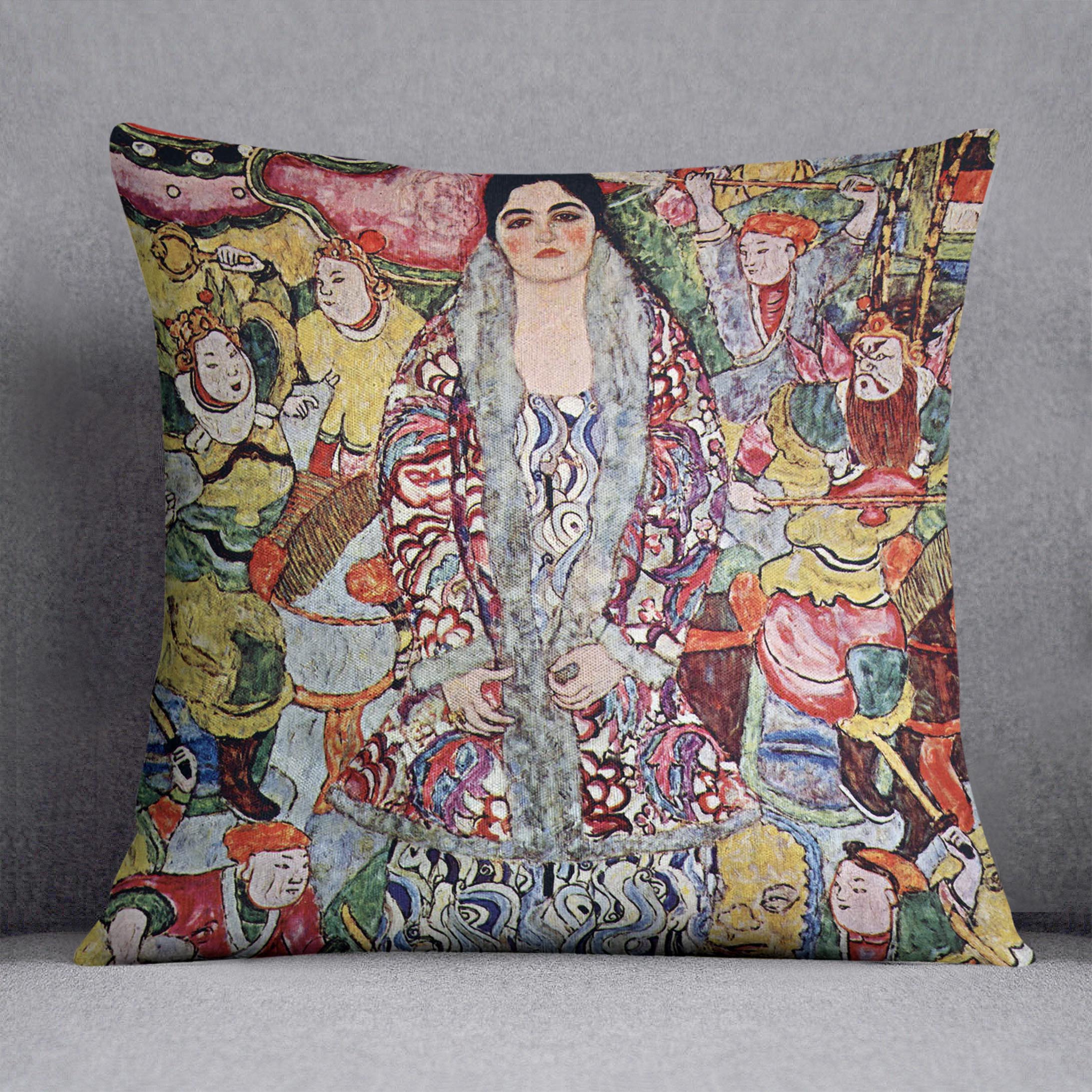 Portrait of Frederika Maria Beer by Klimt Cushion