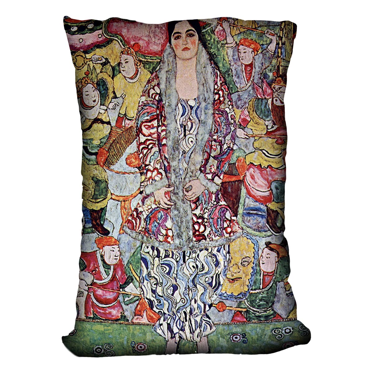 Portrait of Frederika Maria Beer by Klimt Cushion