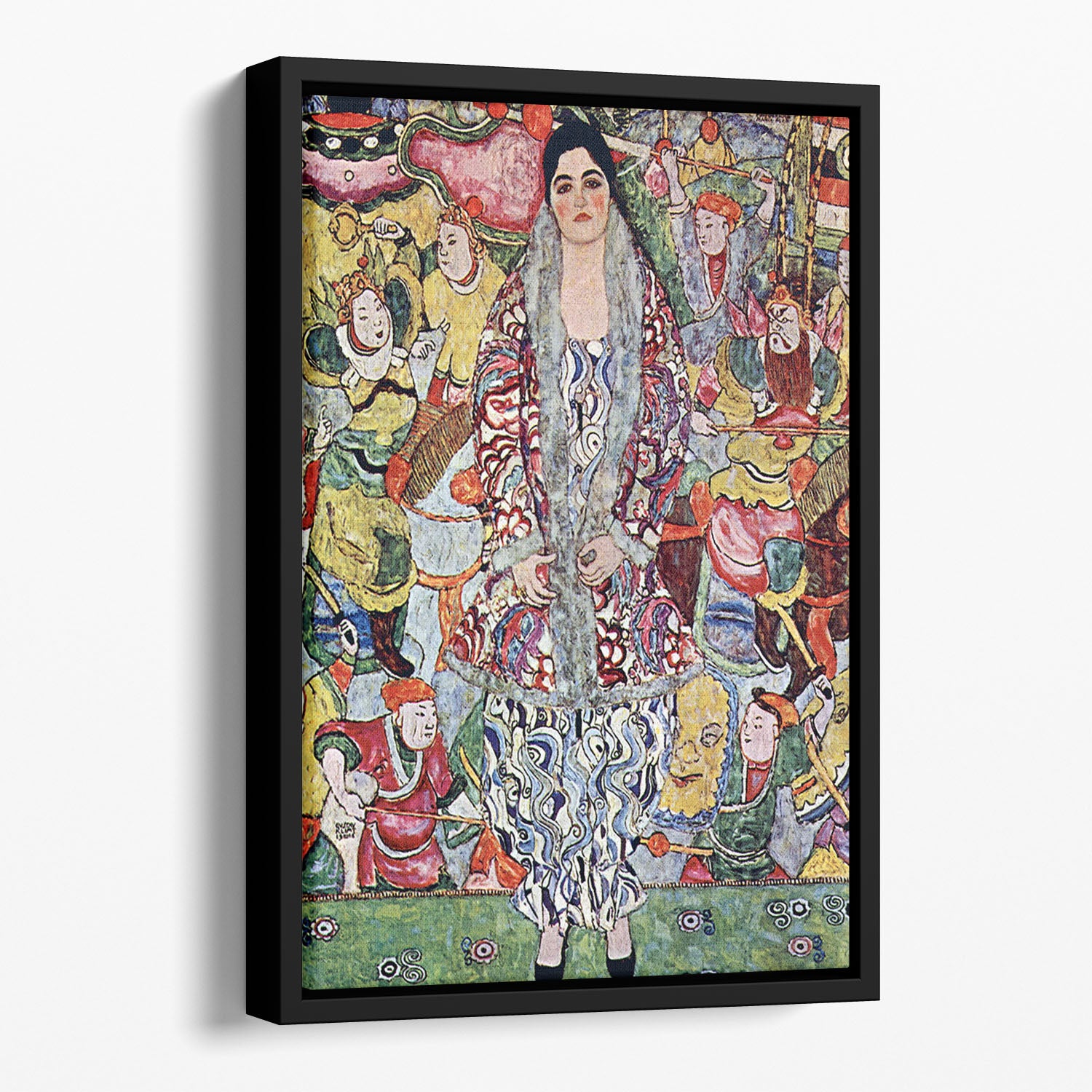 Portrait of Frederika Maria Beer by Klimt Floating Framed Canvas