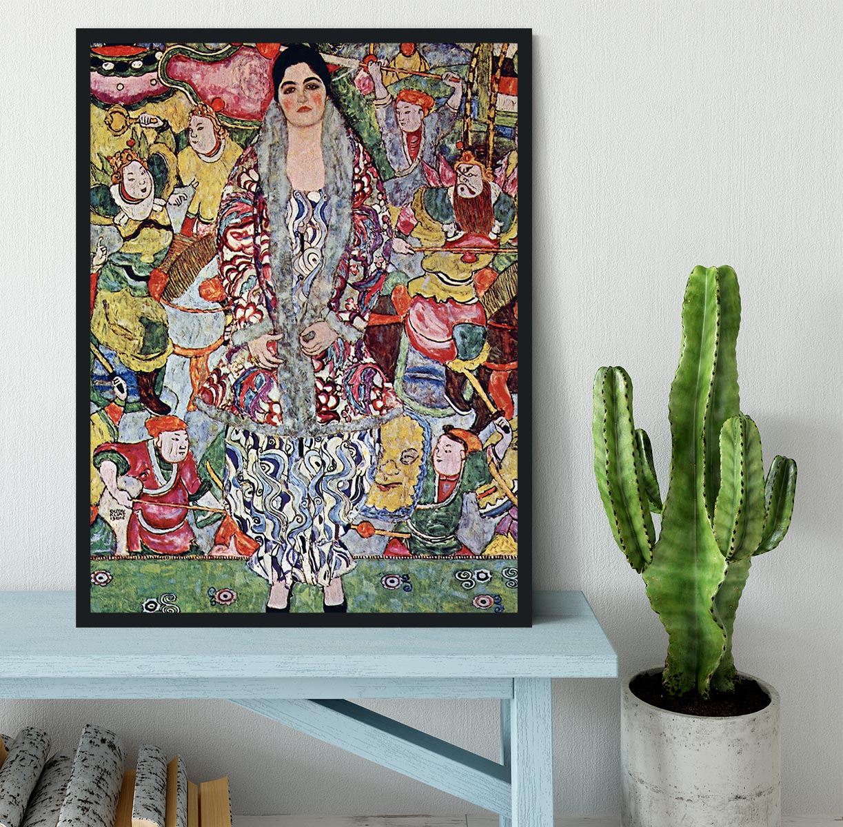 Portrait of Frederika Maria Beer by Klimt Framed Print - Canvas Art Rocks - 2