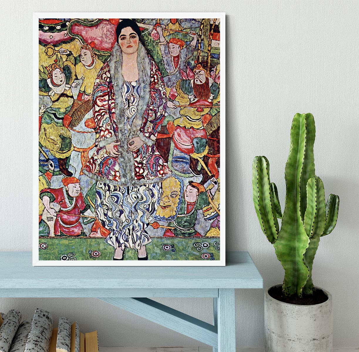 Portrait of Frederika Maria Beer by Klimt Framed Print - Canvas Art Rocks -6