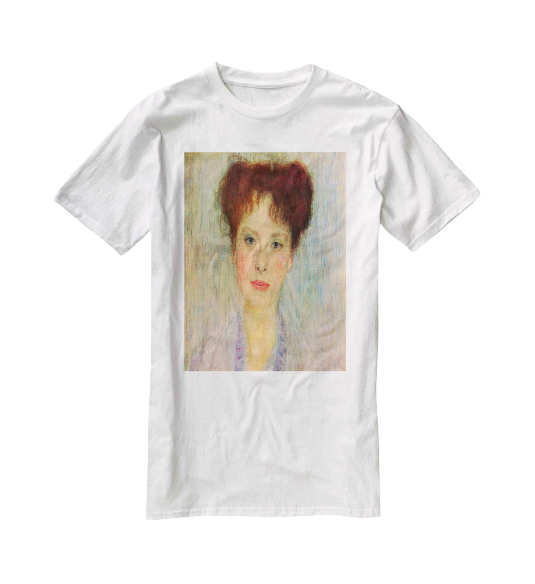 Portrait of Gertha Fersovanyi detail by Klimt T-Shirt - Canvas Art Rocks - 5