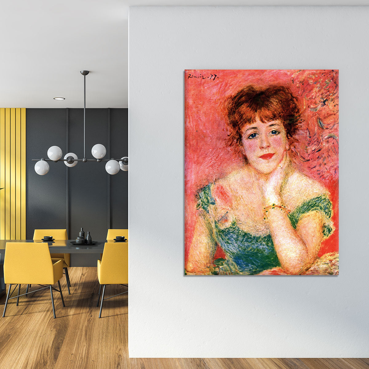 Portrait of Jeanne Samary by Renoir Canvas Print or Poster - Canvas Art Rocks - 4